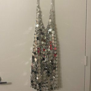 12th Tribe Silver Disco Dress